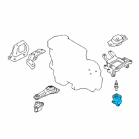 OEM 2022 Nissan Versa Engine Mounting Bracket, Left Diagram - 11253-5RD1B