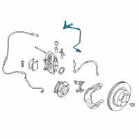 OEM 2015 BMW M3 Front Abs Wheel Speed Sensor Diagram - 34-52-6-869-321