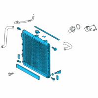 OEM 2019 Toyota Tundra Radiator Assembly Diagram - 16400-0S030