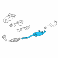 OEM 1999 Toyota 4Runner Muffler & Pipe Diagram - 17403-75030