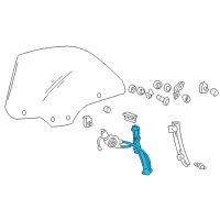OEM Hyundai XG300 Rear Right Power Window Regulator Assembly Diagram - 83404-39000