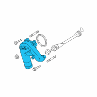 OEM 2006 GMC Savana 2500 Water Pump Assembly Diagram - 12637105