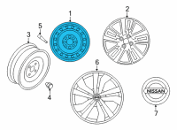 OEM 2020 Nissan Versa Wheel Assy-Disc Diagram - 40300-5EF0E