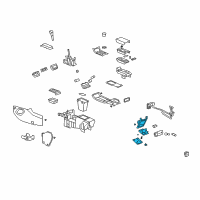 OEM 2008 GMC Acadia Holder Asm-Front Floor Console Rear Cup *Titanium Diagram - 15948609