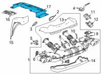 OEM Chevrolet Corvette Heat Shield Diagram - 84926404