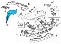 OEM 2020 Chevrolet Corvette Heat Shield Diagram - 84579638
