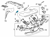 OEM 2022 Chevrolet Corvette Converter & Pipe Gasket Diagram - 12672379