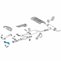 OEM Lexus RX350L Bracket, Exhaust Pipe Diagram - 17571-0P240