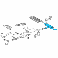 OEM Lexus RX350 Exhaust Tail Pipe Assembly, No.2 Diagram - 17440-0P120