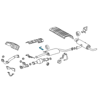 OEM 2019 Lexus RX350 Bracket, Exhaust Pipe Diagram - 17573-31080