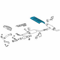 OEM 2017 Lexus RX350 Insulator, Main Muffler Heat Diagram - 58327-0E050