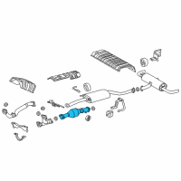 OEM Lexus RX350 Exhaust Pipe Assembly Diagram - 17420-0P251