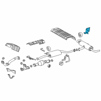 OEM 2017 Lexus RX350 Bracket, Exhaust Pipe Diagram - 17576-0P140