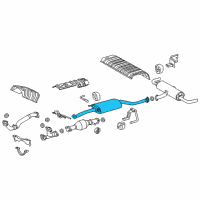 OEM 2016 Lexus RX350 Exhaust Tail Pipe Assembly Diagram - 17430-0P430