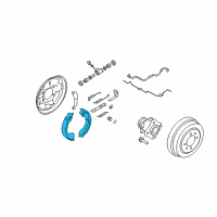 OEM Nissan Versa Shoe Set Rear Diagram - 44060-ED026