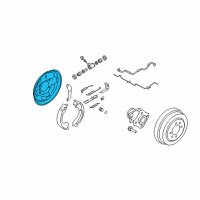 OEM 2009 Nissan Versa Plate Assy-Back, Rear Brake Rh Diagram - 44020-ED060