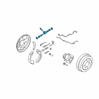 OEM Nissan Cube Cylinder Assy-Rear Wheel Diagram - 44100-ET000