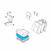 OEM 2004 Toyota Tacoma Seat Cushion Pad Diagram - 71511-04170