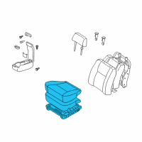 OEM 2001 Toyota Tacoma Cushion Assembly, Front Seat, LH Diagram - 71420-04080-B0