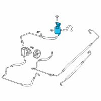 OEM 2008 Chevrolet Express 3500 Power Steering Pump Reservoir Diagram - 25736885