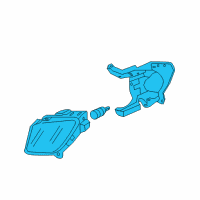 OEM 2015 Hyundai Tucson Front Passenger Side Fog Light Assembly Diagram - 92202-2S000