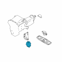 OEM 2015 Infiniti Q50 Insulator-Engine Mounting, Front Diagram - 11220-4GA0A