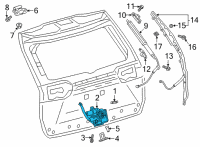 OEM Toyota Corolla Cross Lock Assembly Diagram - 69350-F6050