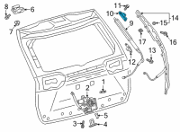 OEM 2022 Toyota Corolla Cross Lift Cylinder Upper Bracket Diagram - 68945-0A070