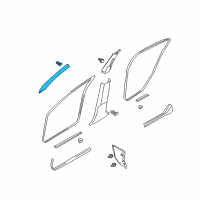 OEM Infiniti Garnish Assy-Front Pillar, RH Diagram - 76911-JK000