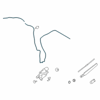 OEM 2022 Ford EcoSport Washer Hose Diagram - CN1Z-17A605-R