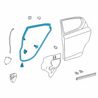 OEM Lexus CT200h WEATHERSTRIP, Rear Door Diagram - 67871-76011