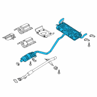 OEM Chrysler Exhaust Muffler And Tailpipe Diagram - 68171651AG