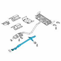 OEM 2015 Chrysler 200 Exhaust Pipe Diagram - 68156512AD