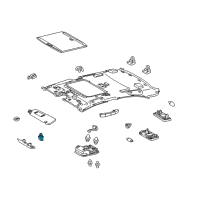 OEM Lexus Holder, Visor Diagram - 74348-33040-A5