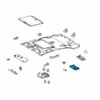OEM 2010 Lexus HS250h Lamp Assembly, Dome Diagram - 81240-60070-A2