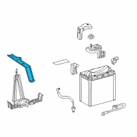 OEM 2012 Toyota Prius Plug-In Hold Down Clamp Diagram - 74481-47050