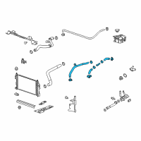 OEM 2014 Chevrolet Malibu Radiator SURGE TANK Outlet Hose Diagram - 22922982