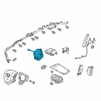 OEM 2013 Honda Civic Reel Assembly, Cable Diagram - 77900-TR0-A11