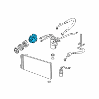 OEM 2007 Lincoln Mark LT Compressor Diagram - 9L1Z-19703-A