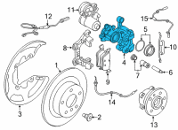 OEM 2017 BMW X1 Brake Caliper Actuator Rear Left Diagram - 34-20-6-883-033