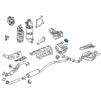 OEM 2016 Honda Civic Rubber, Exhuast Mounting Diagram - 18215-TR0-A21