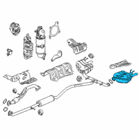 OEM 2017 Honda Civic Muffler, Exhuast (Coo) Diagram - 18305-TGG-335