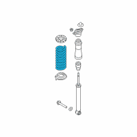 OEM 2015 Kia K900 Rear Springs Diagram - 553503T404