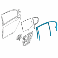 OEM 2019 BMW 740i xDrive Window Guide, Right Rear Doo Diagram - 51-35-9-481-275