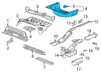 OEM 2017 Chevrolet Bolt EV Rear Floor Pan Diagram - 42779251