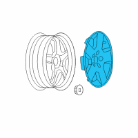 OEM Chevrolet HHR Wheel Cover Diagram - 9596919