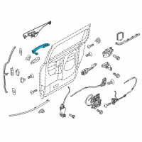 OEM 2016 Kia Sedona Rear Door Outside Grip, Left Diagram - 83651A9000