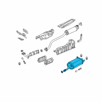 OEM 2002 Honda Civic Muffler Set, Exhuast Diagram - 18030-S5T-A00