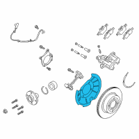 OEM 2018 Ford EcoSport Splash Shield Diagram - GN1Z-2C028-B