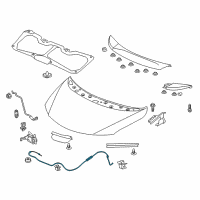OEM Honda Fit Wire Assembly, Hood Diagram - 74130-T5R-A01